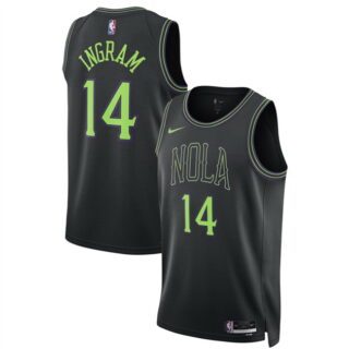 Men's New Orleans Pelicans #14 Micah Peavy Black 2025 26 City Ediiton Stitched Basketball Jersey