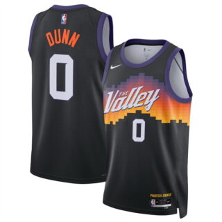 Men's Phoenix Suns #0 Ryan Dunn Black 2025 26 City Edition Stitched Basketball Jersey