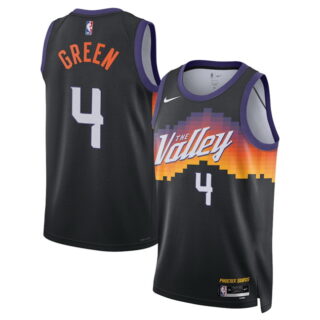 Men's Phoenix Suns #4 Jalen Green Black 2025 26 City Edition Stitched Basketball Jersey