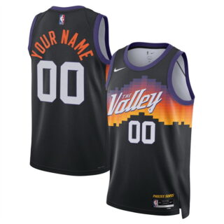 Men's Phoenix Suns Active Player Custom Black 2025 26 City Edition Stitched Basketball Jersey