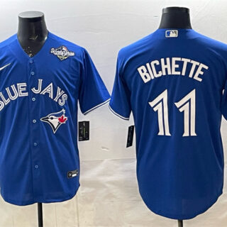 Men's Toronto Blue Jays #11 Bo Bichette Royal 2025 World Series Cool Base Stitched Baseball Jersey