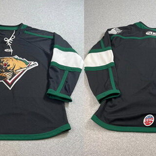 Men's Utah Grizzlies AK Blank Black Stitched Hockey Jersey