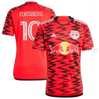 Men New York Red Bulls Emil Forsberg Red 2024 Legacy Replica Player Jersey