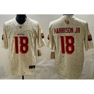 Men's Arizona Cardinals #18 Marvin Harrison Jr Limited Cream Rivalries FUSE Vapor Jersey