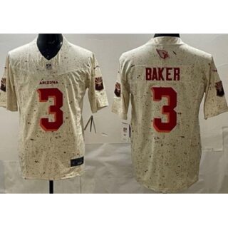 Men's Arizona Cardinals #3 Budda Baker Limited Cream Rivalries FUSE Vapor Jersey