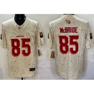 Men's Arizona Cardinals #85 Trey McBride Limited Cream Rivalries FUSE Vapor Jersey