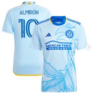 Men's Atlanta United FC Miguel Almiron adidas Light Blue 2024 The Resurgens Kit Replica Player Jersey