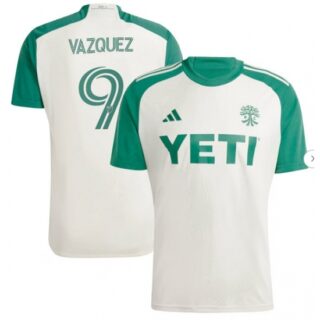 Men's Austin FC Brandon Vazquez adidas Tan 2024 The Armadillo Kit Replica Player Jersey