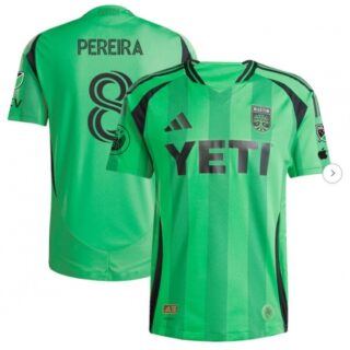 Men's Austin FC Daniel Pereira adidas Green 2025 The Heartbeat Kit Authentic Player Jersey