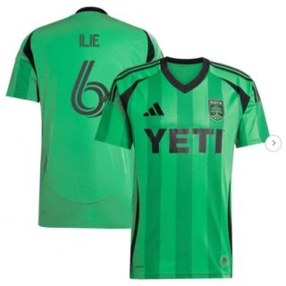 Men's Austin FC Ilie Sanchez adidas Green 2025 The Heartbeat Kit Replica Player Jersey