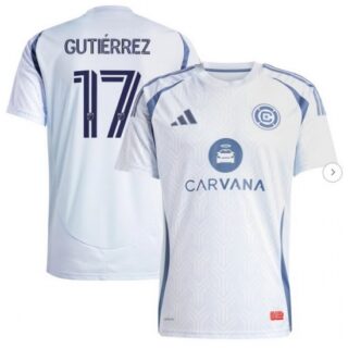 Men's Chicago Fire Brian Gutierrez Light Blue 2025 The Municipal Kit Replica Player Jersey