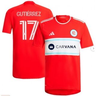 Men's Chicago Fire Brian Gutierrez Red 2024 Return To Red Replica Player Jersey
