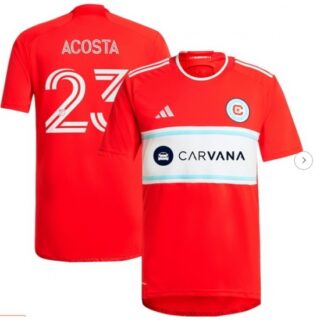 Men's Chicago Fire Kellyn Acosta Red 2024 Return To Red Replica Player Jersey