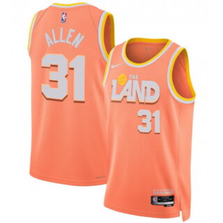 Men's Cleveland Cavaliers #31 Jarrett Allen Orange 2025-26 City Edition Swingman Stitched Jersey