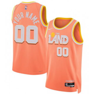 Men's Cleveland Cavaliers Active Player Custom Orange 2025-26 City Edition Swingman Stitched Jersey