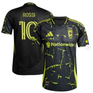 Men's Columbus Crew Diego Rossi Black 2025 The Goosebumps Kit Authentic Player Jersey