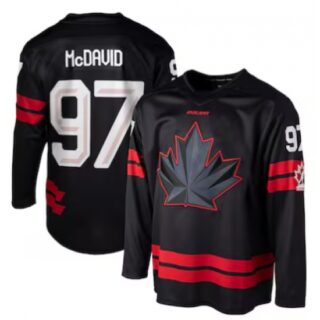 Men's Connor McDavid #97 Black Hockey Canada 2026 Replica Jersey