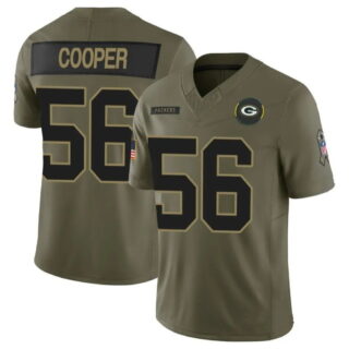 Men's Green Bay Packers #56 Edgerrin Cooper Olive 2025 Salute to Service Limited Jersey