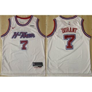 Men's Houston Rockets #7 Kevin Durant White 2024-25 Stitched Jersey
