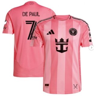 Men's Inter Miami CF Rodrigo De Paul Light Pink 2025 Euforia Authentic Player Jersey