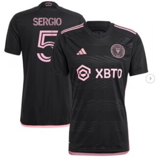 Men's Inter Miami CF Sergio Busquets Black 2023 La Noche Replica Player Jersey
