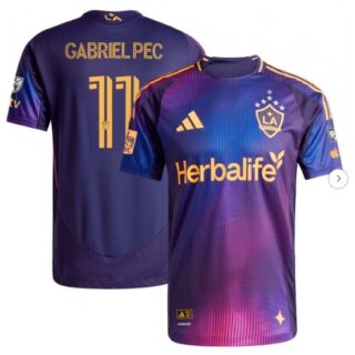 Men's LA Galaxy Gabriel Pec adidas Navy 2025 RIZON Authentic Player Jersey