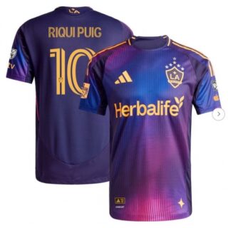 Men's LA Galaxy Riqui Puig adidas Navy 2025 RIZON Authentic Player Jersey