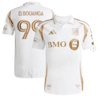 Men's LAFC Denis Bouanga adidas White 2025 Secondary Authentic Player Jersey