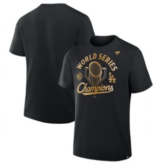 Men's Los Angeles Dodgers Black 2025 World Series Champions Locker Room Parade T-Shirt