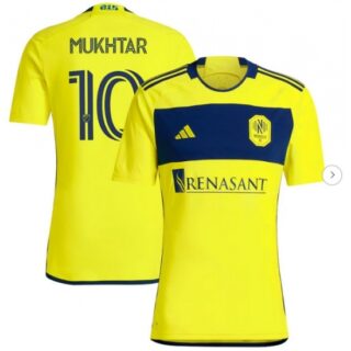 Men's Nashville SC Hany Mukhtar adidas Yellow 2024 The 615 Kit Replica Player Jersey