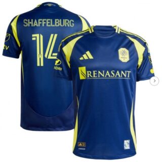 Men's Nashville SC Jacob Shaffelburg adidas Navy 2025 The Heart Of Nashville Kit Authentic Player Jersey