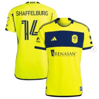 Men's Nashville SC Jacob Shaffelburg adidas Yellow 2024 The 615 Kit Authentic Player Jersey