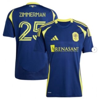 Men's Nashville SC Walker Zimmerman adidas Navy 2025 The Heart of Nashville Kit Replica Player Jersey