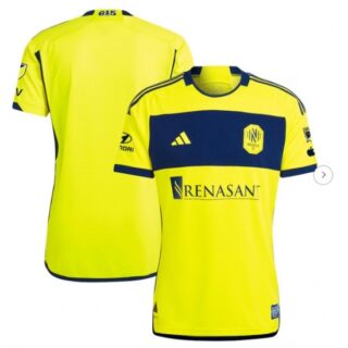 Men's Nashville SC adidas Yellow 2024 The 615 Kit Authentic Jersey