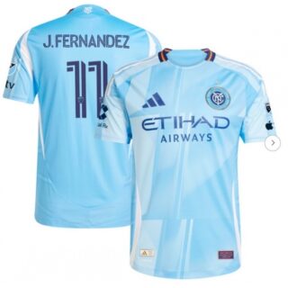 Men's New York City FC Julian Fernandez Light Blue 2025 The Excelsior Kit Authentic Player Jersey