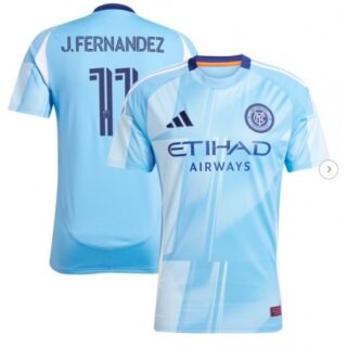 Men's New York City FC Julian Fernandez Light Blue 2025 The Excelsior Kit Replica Player Jersey