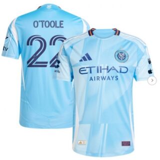 Men's New York City FC Kevin O'Toole Light Blue 2025 The Excelsior Kit Authentic Player Jersey