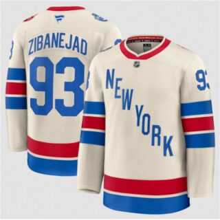 Men's New York Rangers #93 Mika Zibanejad Cream 2026 Winter Classic Stitched Hockey Jersey