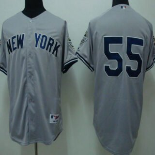Men's New York Yankees #55 Hideki Matsui Grey Jerseys