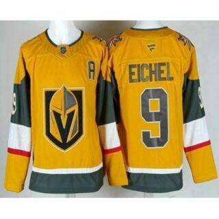 Men's Vegas Golden Knights #9 Jack Eichel Gold With A Authentic Jersey