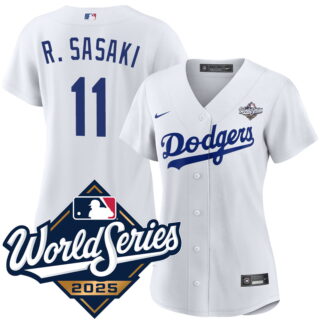 Women's Roki Sasaki Los Angeles Dodgers Women's 2025 Home World Series Jersey