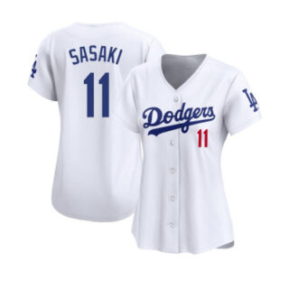 Women's Limited Los Angeles Dodgers #11 Roki Sasaki White Home Jersey