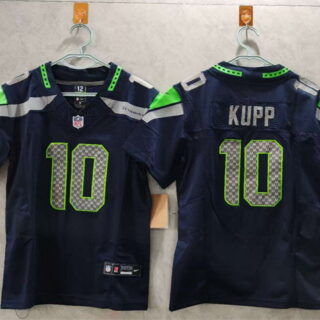 Women's Seattle Seahawks #10 Cooper Kupp Navy 2025 Vapor Limited Stitched Football Jersey(Run Small)
