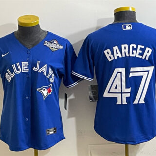 Women's Toronto Blue Jays #47 Addison Barger Royal 2025 World Series Cool Base Stitched Baseball Jersey(Run Small)