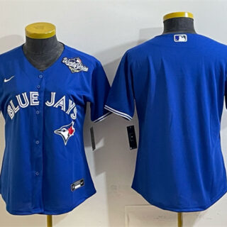 Women's Toronto Blue Jays Blank Royal 2025 World Series Cool Base Stitched Baseball Jersey(Run Small)