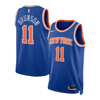 Youth New Yok Knicks #11 Jalen Brunson Blue Basketball Jersey