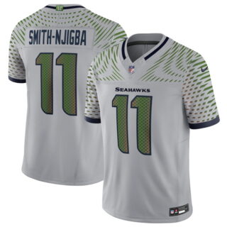 Youth Seattle Seahawks #11 Jaxon Smith-Njigba Grey 2025 F.U.S.E. ??Rivalries?? Vapor Limited Stitched Football Jersey