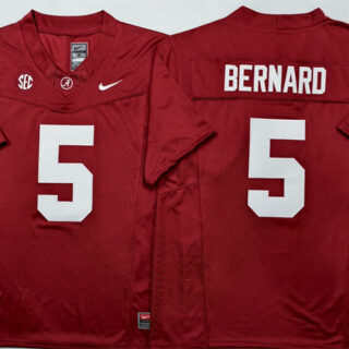 Men's Alabama Crimson Tide #5 Germie Bernard Red F.U.S.E Stitched Football Jersey