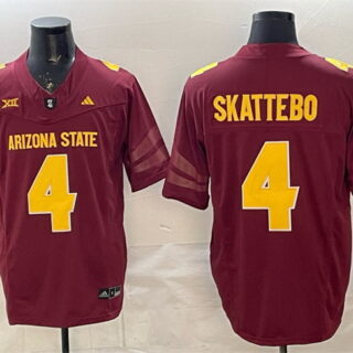 Men's Arizona State Sun Devils #4 Cam Skattebo Red 2025 F.U.S.E. With Patch Vapor Limited Stitched Jersey