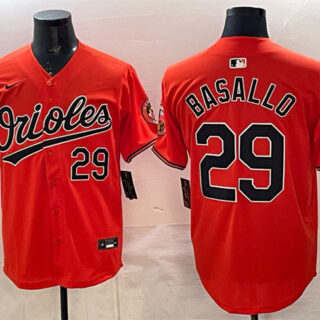 Men's Baltimore Orioles #29 Samuel Basallo Orange 2025 Limited Stitched Baseball Jersey